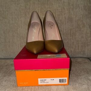 Kate Spade patent leather nude heels